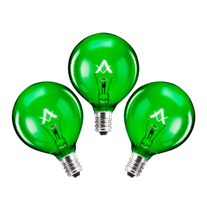 25-Watt Light Bulb - 3-pack - Green